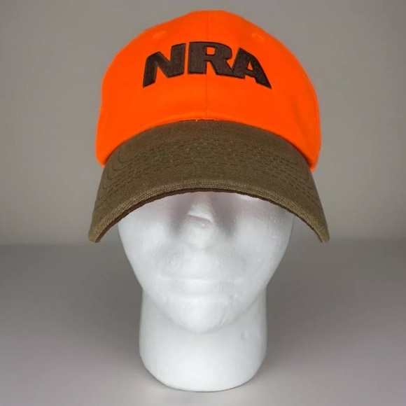 NRA Illinois Blaze Orange Baseball Cap Adjustable Hunting Hat Strapback - Picture 1 of 11